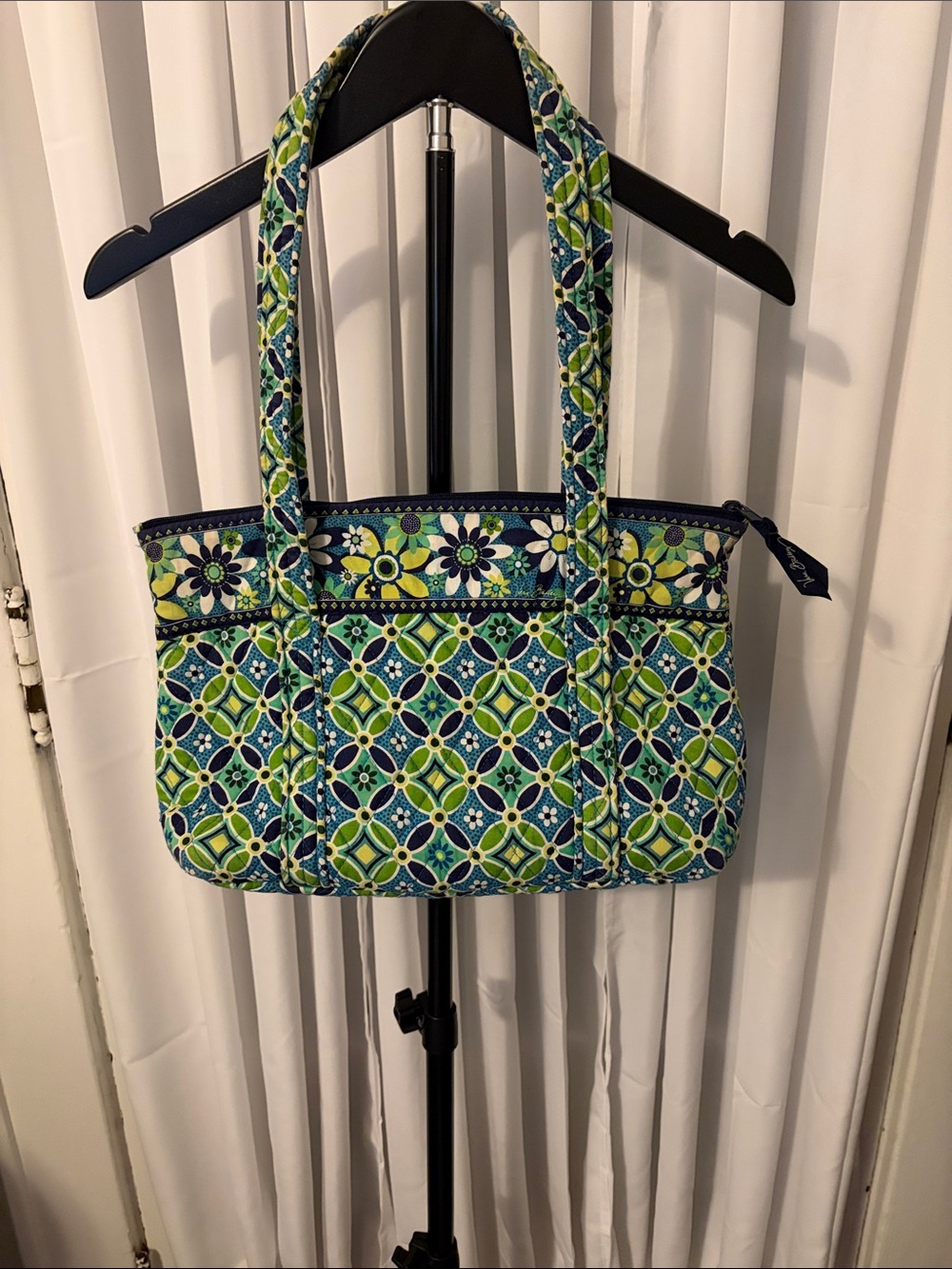 Vera Bradley Blue & Green Quilted Patterned Tote